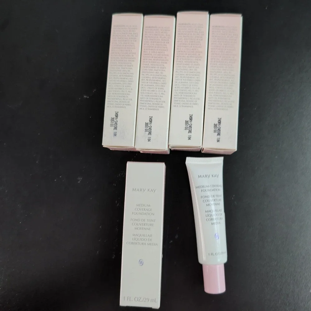 Lot of 5 Mary Kay Medium-Coverage Foundation Ivory 104 1 fl oz 355100